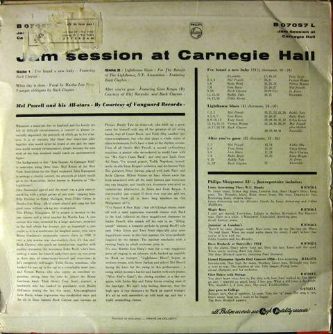 Mel Powell & His All-Stars : Jam Session At Carnegie Hall (LP, Album, Mono)