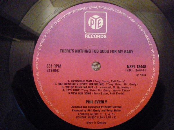 Phil Everly : There's Nothing Too Good For My Baby (LP, Album)