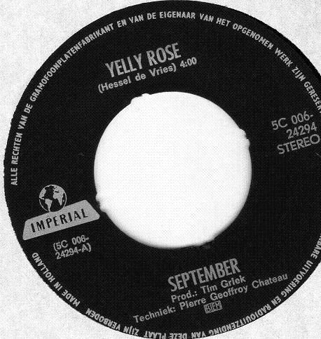 September (7) : Yelly Rose (7", Single)