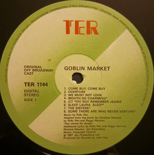 Terri Klausner, Ann Morrison : Goblin Market A Musical (Original Off-Broadway Cast) (LP, Album)