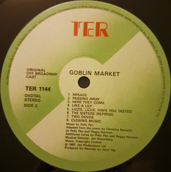 Terri Klausner, Ann Morrison : Goblin Market A Musical (Original Off-Broadway Cast) (LP, Album)