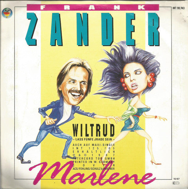 Frank Zander : Marlene (7", Single)