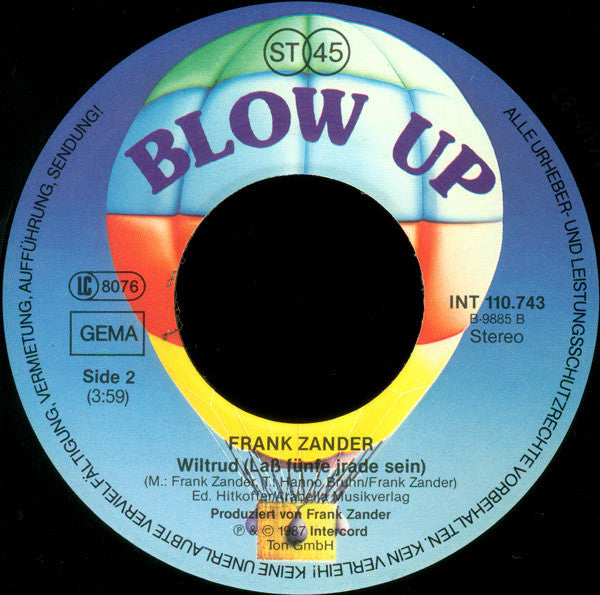 Frank Zander : Marlene (7", Single)