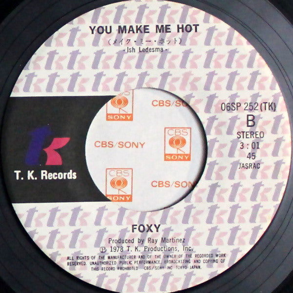 Foxy : Get Off (7", Single)
