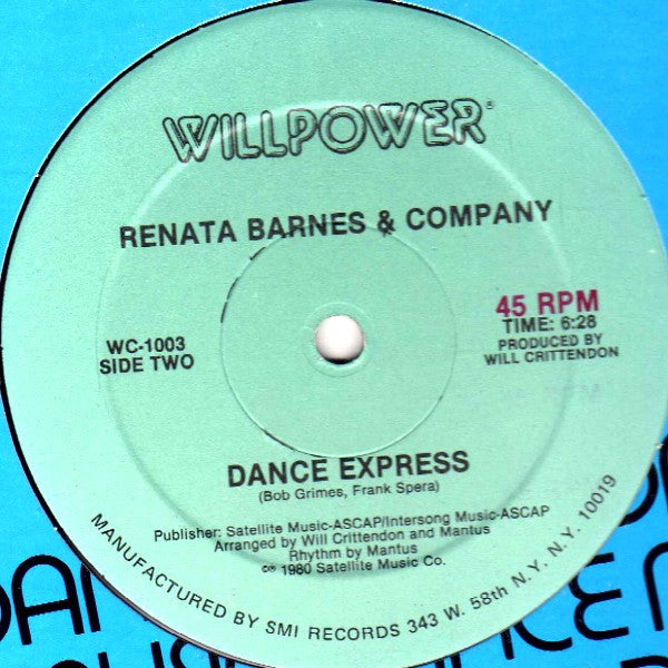 Renata Barnes & Company : Boogie Down Choo Choo / Dance Express (12", Single)
