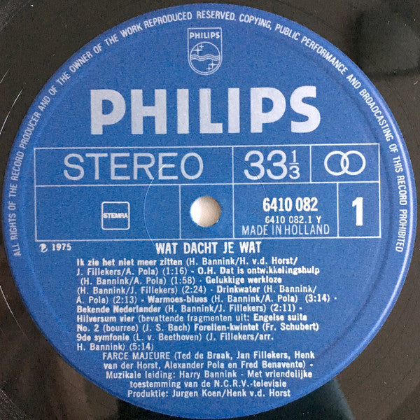 Farce Majeure : Wat Dacht Je Wat .... (LP)