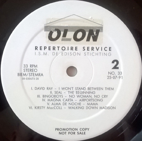 Various : Repertoire Service No. 33 (LP, Comp, Promo)