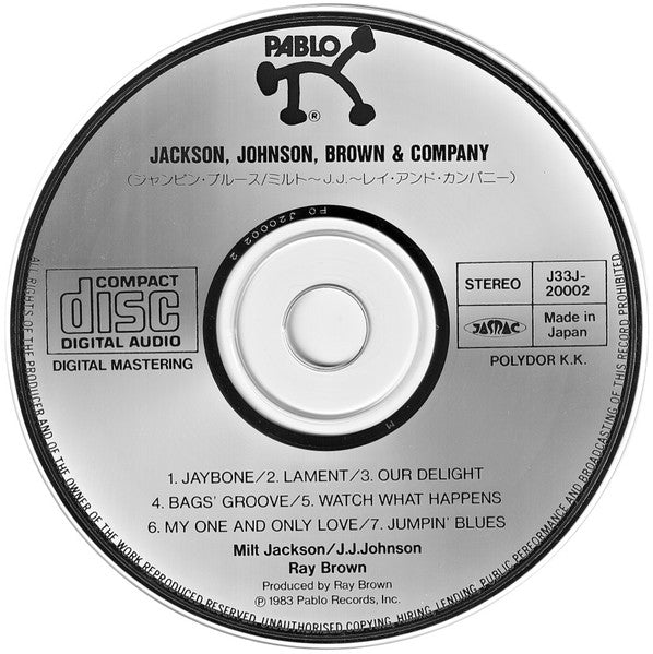 Milt Jackson, J.J. Johnson, Ray Brown : Jackson, Johnson, Brown, & Company (CD, Album)