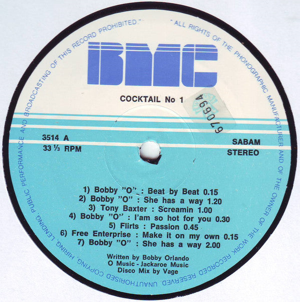 Various : Cocktail N°1 (12", Mixed, Lig)