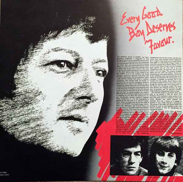 Tom Stoppard and André Previn, London Symphony Orchestra : Every Good Boy Deserves Favour "A Play For Actors And Orchestra" (LP, Album)