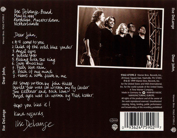 Ilse DeLange : Dear John, (CD, Album, Ltd)