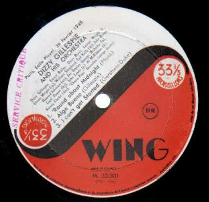 Dizzy Gillespie : The Fabulous Pleyel Jazz Concert Vol. 1 (10", Album, Mono)