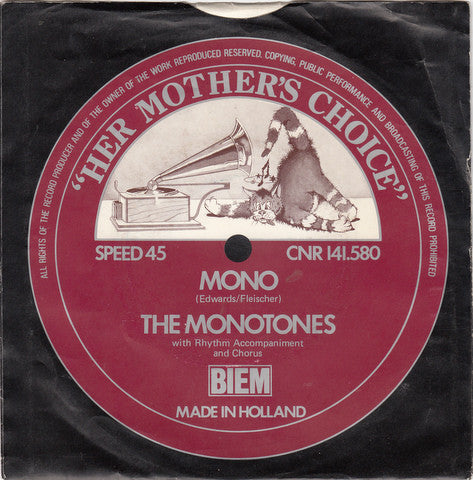 The Monotones (2) : Mono (7", Single)