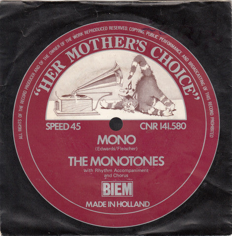 The Monotones (2) : Mono (7", Single)