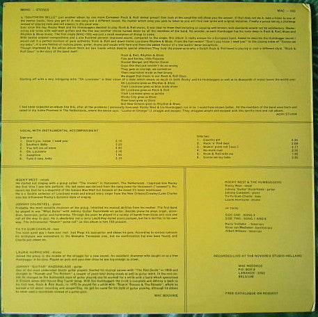 Rocky West And The Humbuggers : Southern Belle (LP, Album)