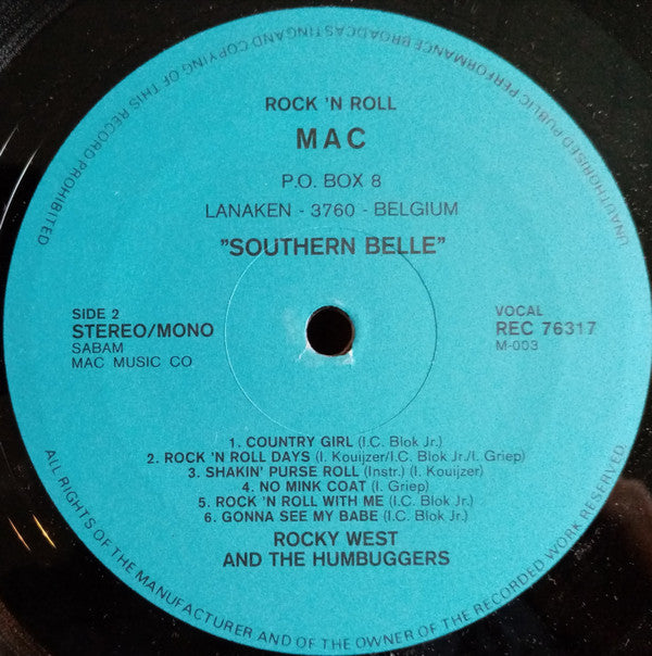 Rocky West And The Humbuggers : Southern Belle (LP, Album)