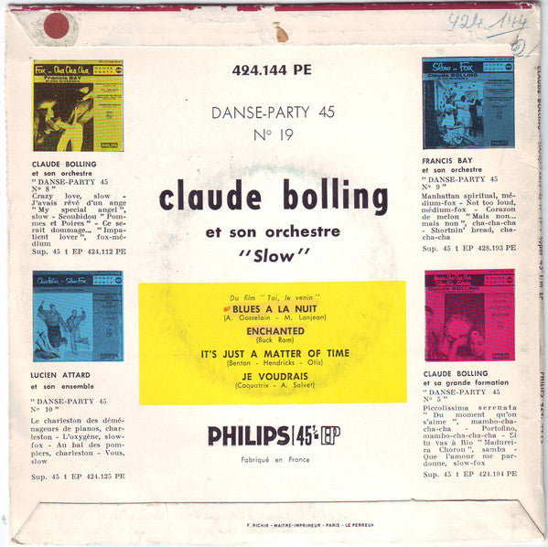 Claude Bolling Et Son Orchestre : Slow (7", EP)