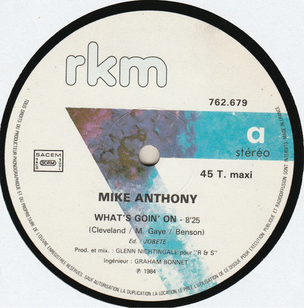 Mike Anthony : What's Goin' On (12", Maxi)