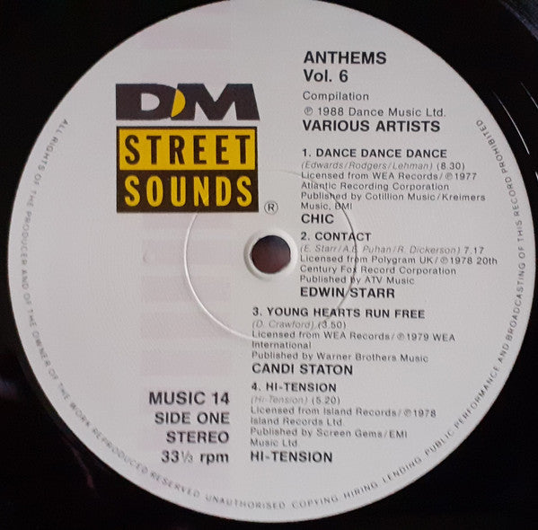 Various : Anthems Volume 6 (LP, Comp)