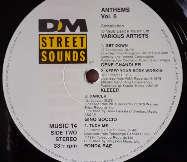 Various : Anthems Volume 6 (LP, Comp)