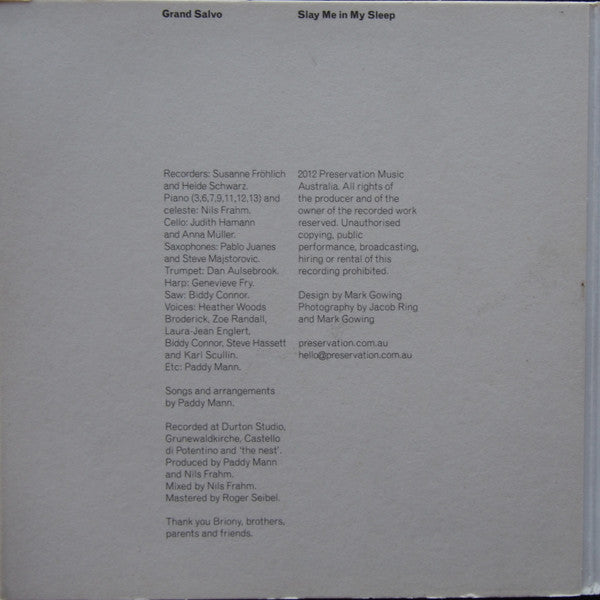 Grand Salvo : Slay Me In My Sleep (CD, Album)