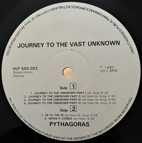 Pythagoras (2) : Journey To The Vast Unknown (LP)
