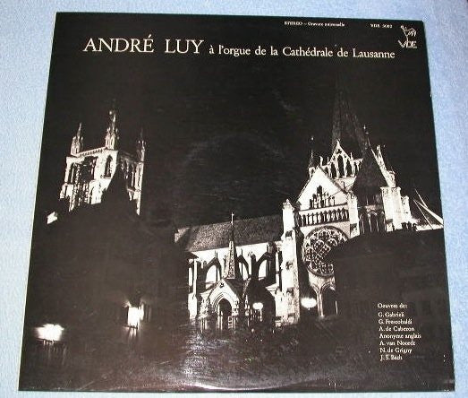 André Luy : À L'orgue De La Cathédrale De Lausanne (LP, Album)