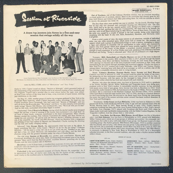 Various : Session At Riverside (LP, Mono, RE)