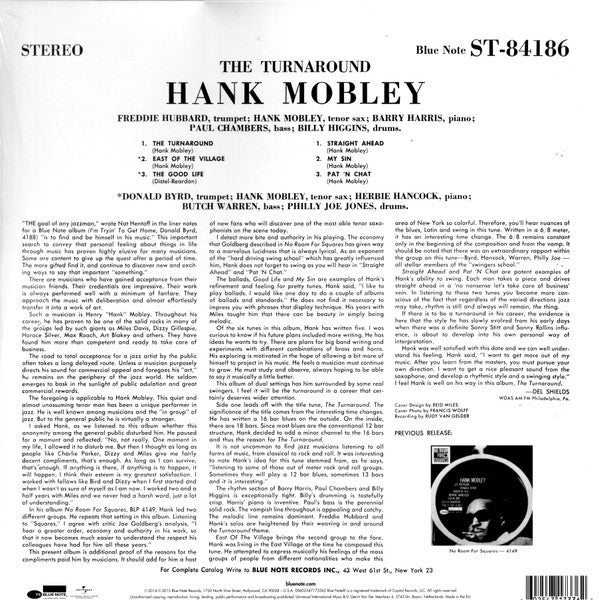 Hank Mobley : The Turnaround (LP, Album, RE, RM, 180)