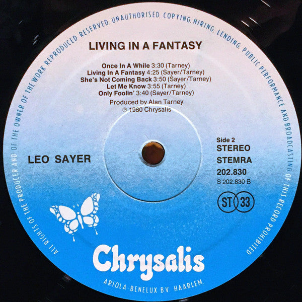 Leo Sayer : Living In A Fantasy (LP, Album)