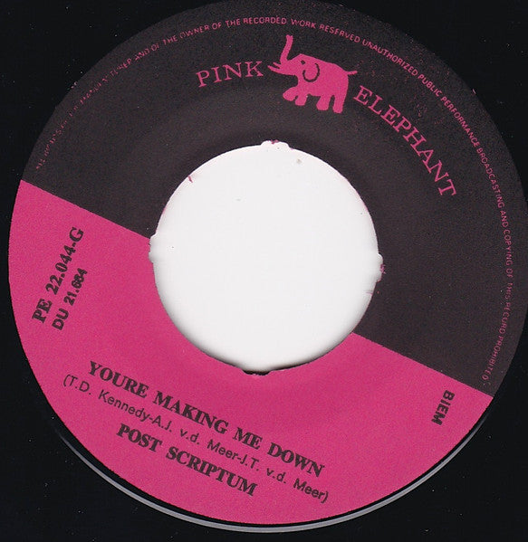 Post Scriptum (4) :  You're Making Me Down / Sleep Sleep (7", Single)