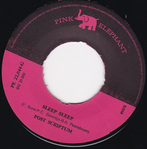 Post Scriptum (4) :  You're Making Me Down / Sleep Sleep (7", Single)
