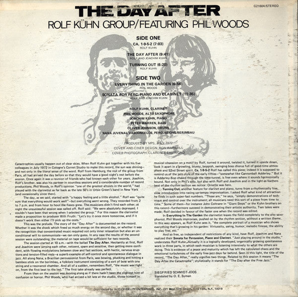 Rolf Kühn Group Featuring Phil Woods : The Day After (LP)