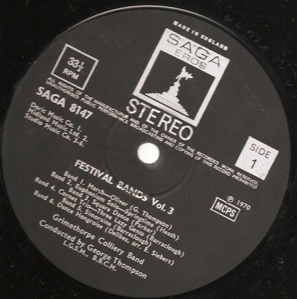 The Grimethorpe Colliery Band : Festival Bands Vol. 3 (LP)