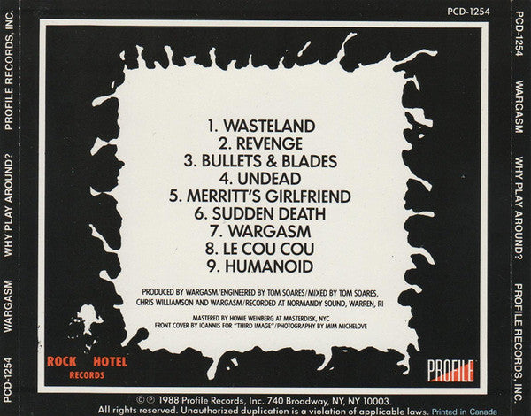 Wargasm : Why Play Around? (CD, Album, RP)