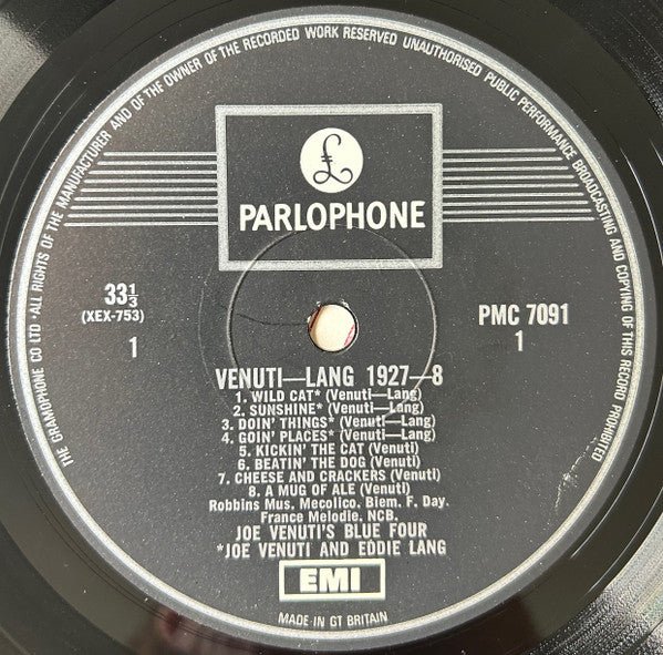 Joe Venuti & Eddie Lang : Venuti-Lang (1927-8) (LP, Comp, Mono)