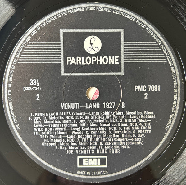 Joe Venuti & Eddie Lang : Venuti-Lang (1927-8) (LP, Comp, Mono)