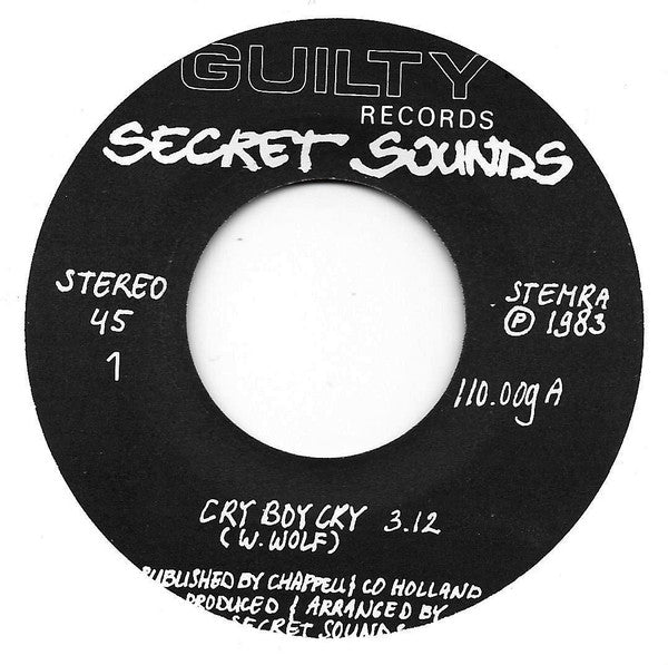 Secret Sounds (2) : Cry Boy Cry / Talk Talk (7", Single)