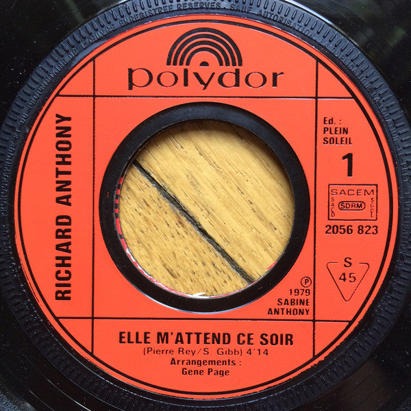 Richard Anthony (2) : Elle M'attend Ce Soir / I've Got You Under My Skin (7", Single)