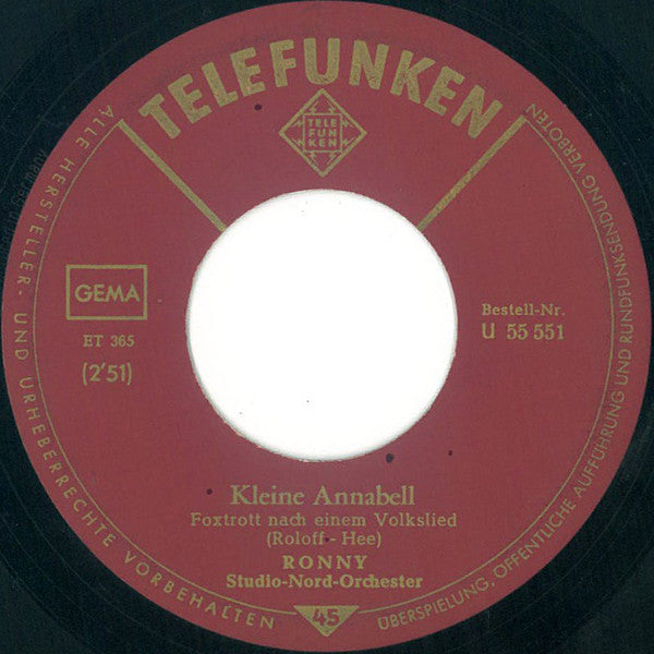 Ronny (4) : Kleine Annabell / Kenn Ein Land (7", Single)