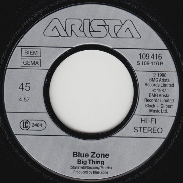 Blue Zone (4) : Thinking About His Baby (7", Single)