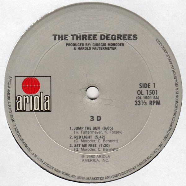 Three Degrees* : Three D (LP, Album, Pit)