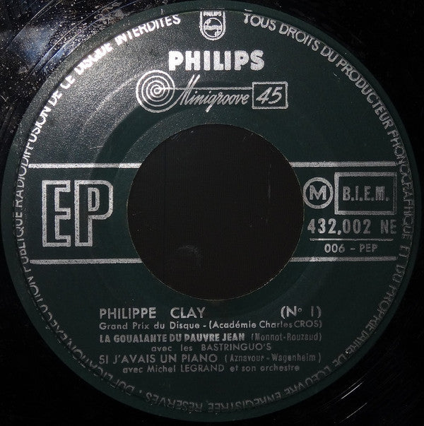 Philippe Clay : 1 - Le Noyé Assassiné (7", EP, RP)