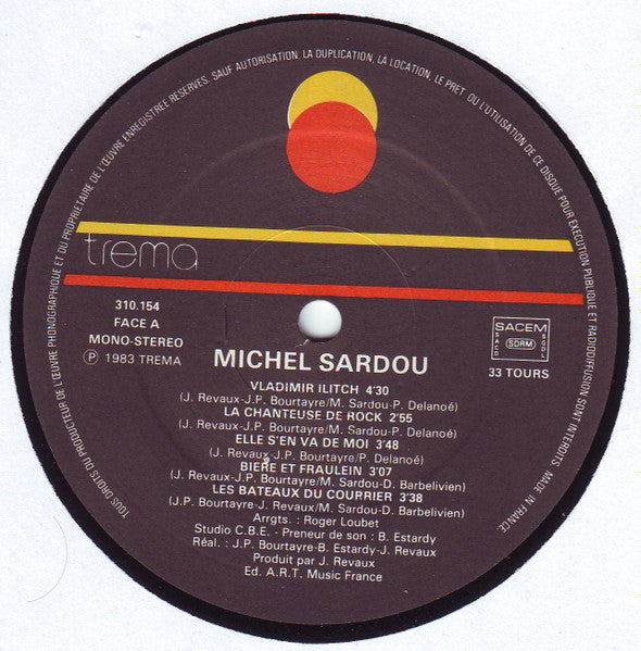 Michel Sardou : Vladimir Ilitch (LP, Album, Dis)