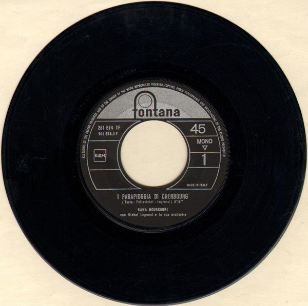 Nana Mouskouri : I Parapioggia Di Cherbourg / Il Tamburino (7", Mono)