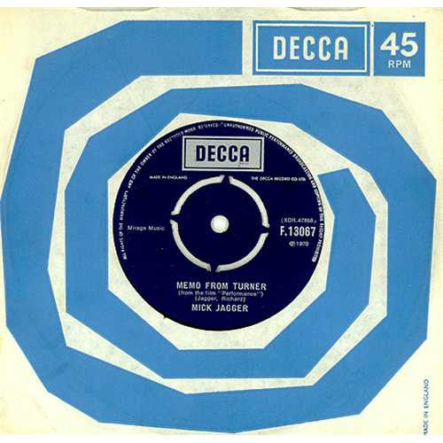 Mick Jagger : Memo From Turner / Natural Magic (7", Single, Com)