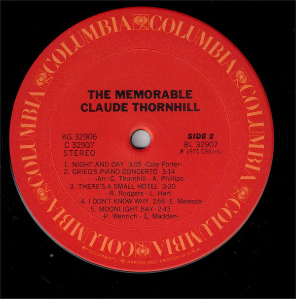 Claude Thornhill : The Memorable Claude Thornhill (2xLP, Album, Comp)