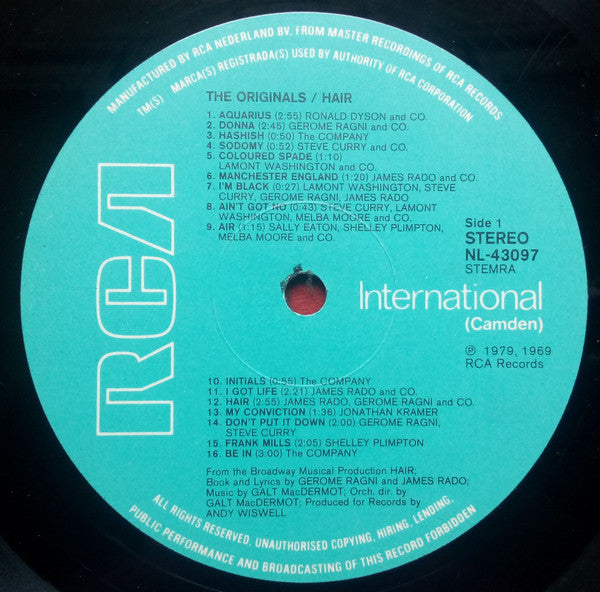 Various : Hair - The American Tribal Love-Rock Musical - The Original Broadway Cast Recording (LP, Album, RE)