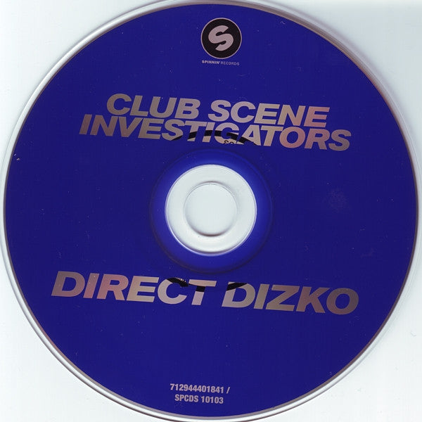 Club Scene Investigators : Direct Dizko (CD, Single)