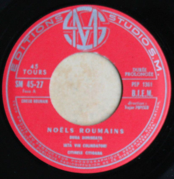 Ensemble Vocal Trajan Popesco : Noël Roumains (7")
